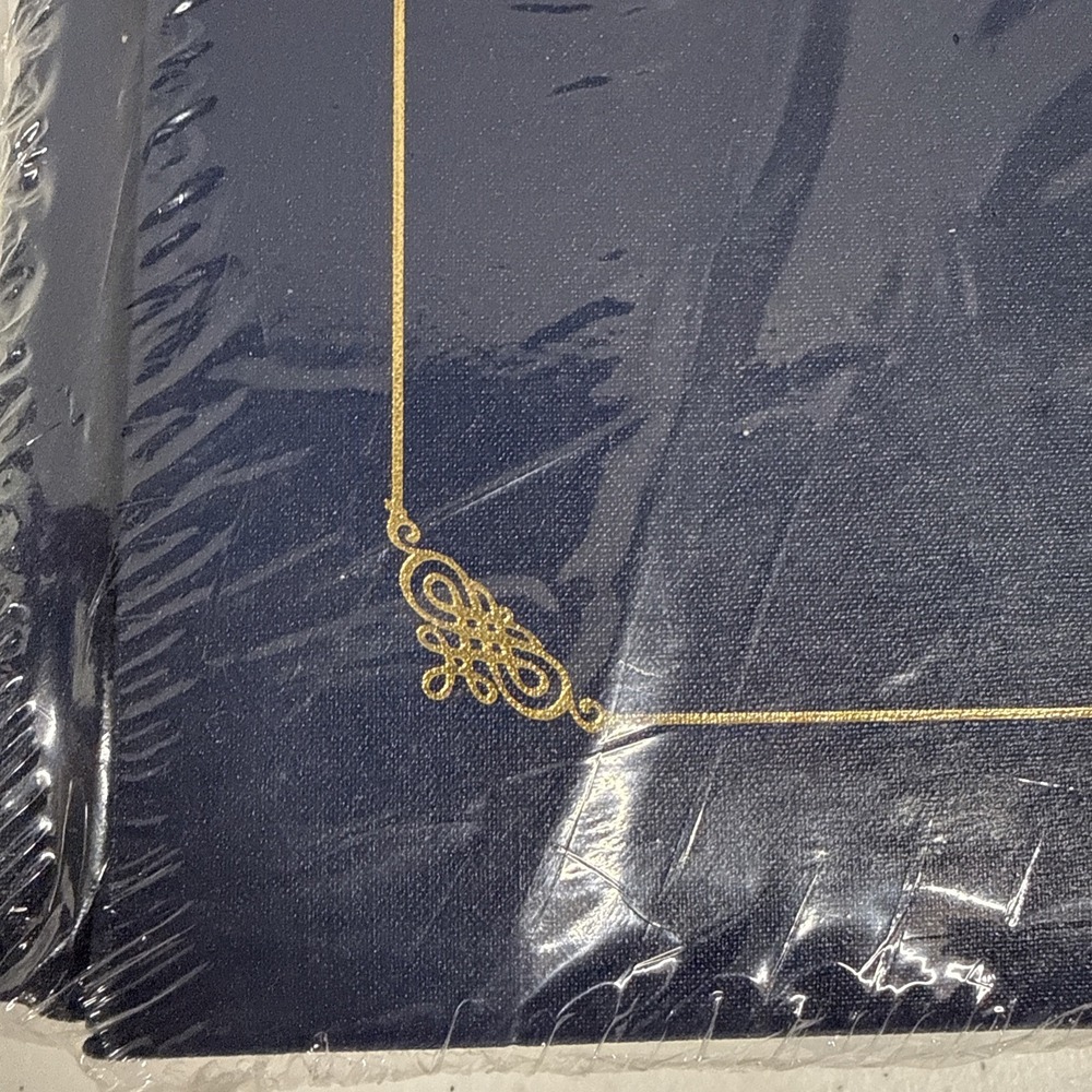 Creative Memories Scrapbook Album 9x11 " Blue Gold Trim Scrapbooking NEW SEALED - Picture 2 of 6